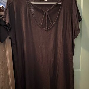 Maurices Black Short Sleeve Top